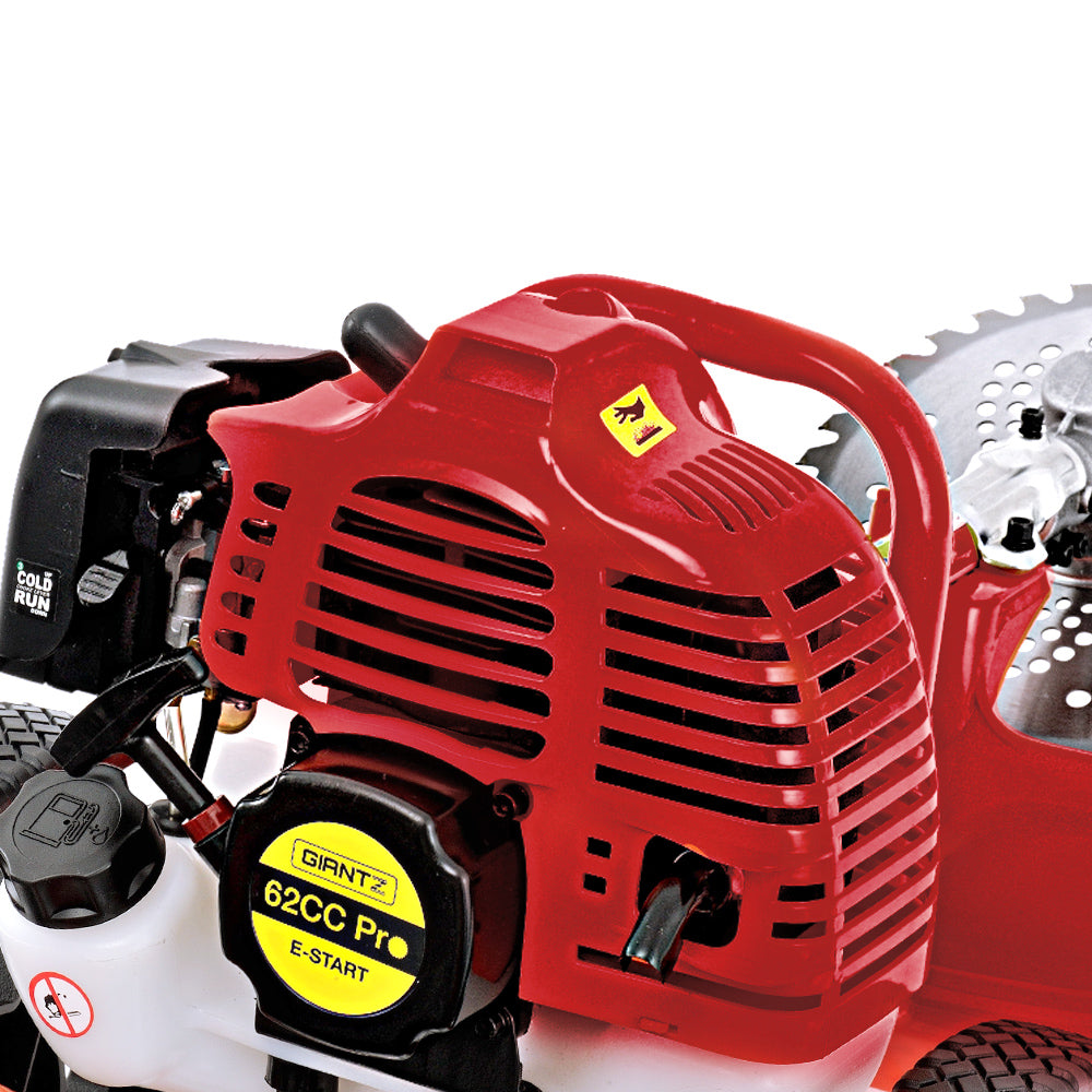 Marlook 62cc Petrol Brush Cutter Whipper Saw Trimmer 2 Stroke 3-in-1 Wheel