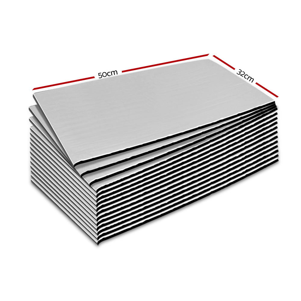 Marlook Butyl Car Sound Deadener Mat Heat Insulation Sound Deadening 32CM X 50CM X 12pcs