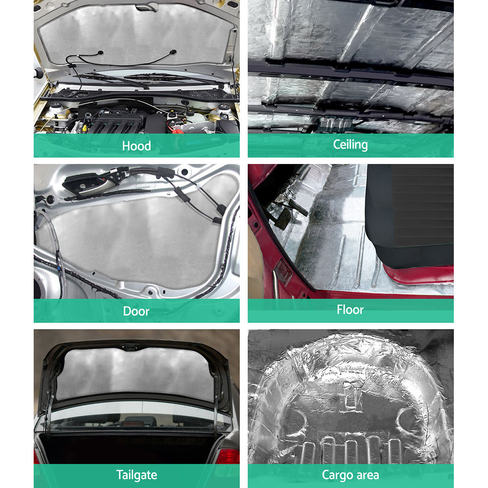 Marlook 36PCS 32CM X 50CM Car Sound Deadener Butyl Noise Insulation Heat Proof Self-adhesive