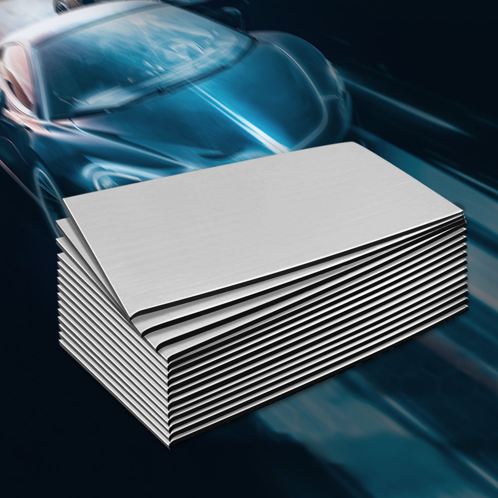 Marlook 36PCS 32CM X 50CM Car Sound Deadener Butyl Noise Insulation Heat Proof Self-adhesive