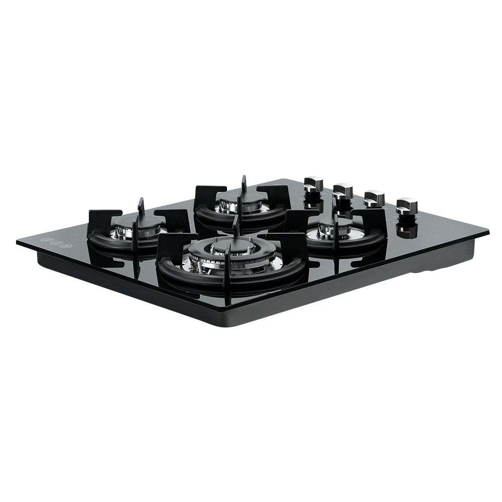 Marlook Gas Cooktop 60cm Stove Hob Black