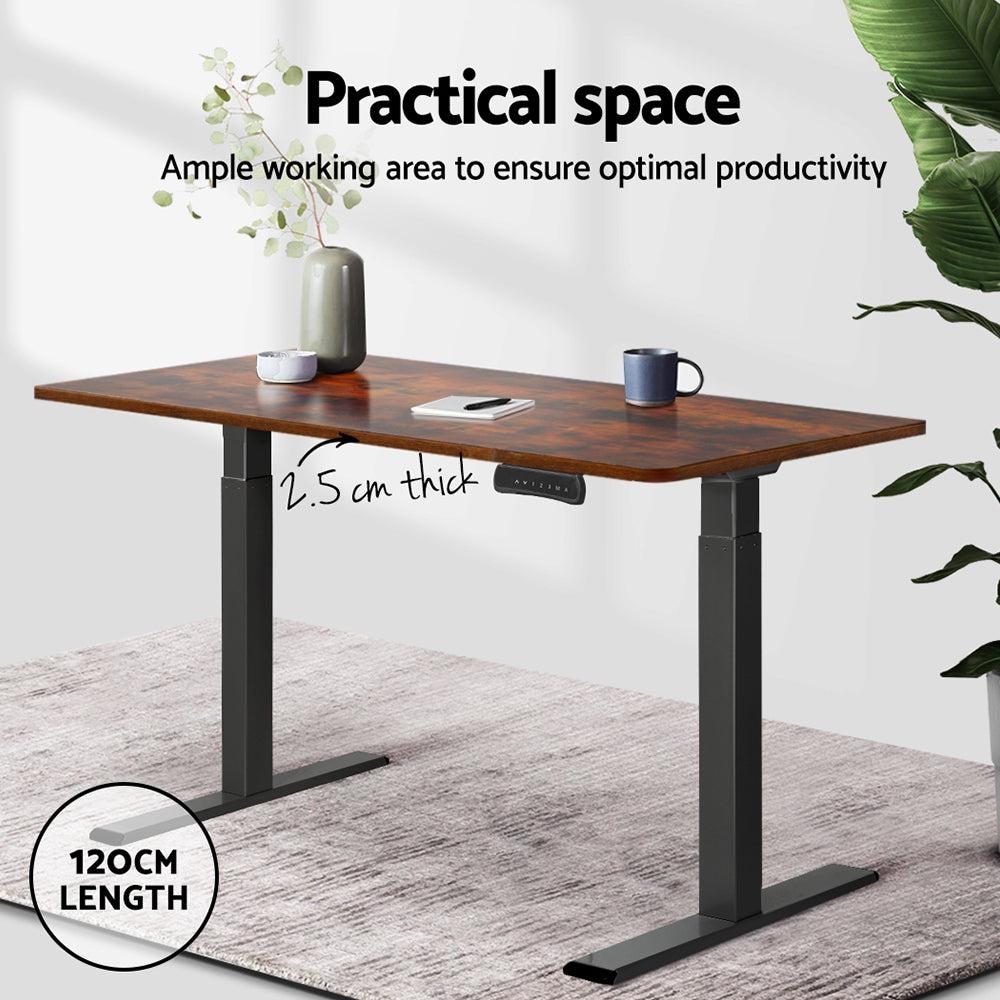 Marlook Standing Desk Top Rustic Brown 120CM
