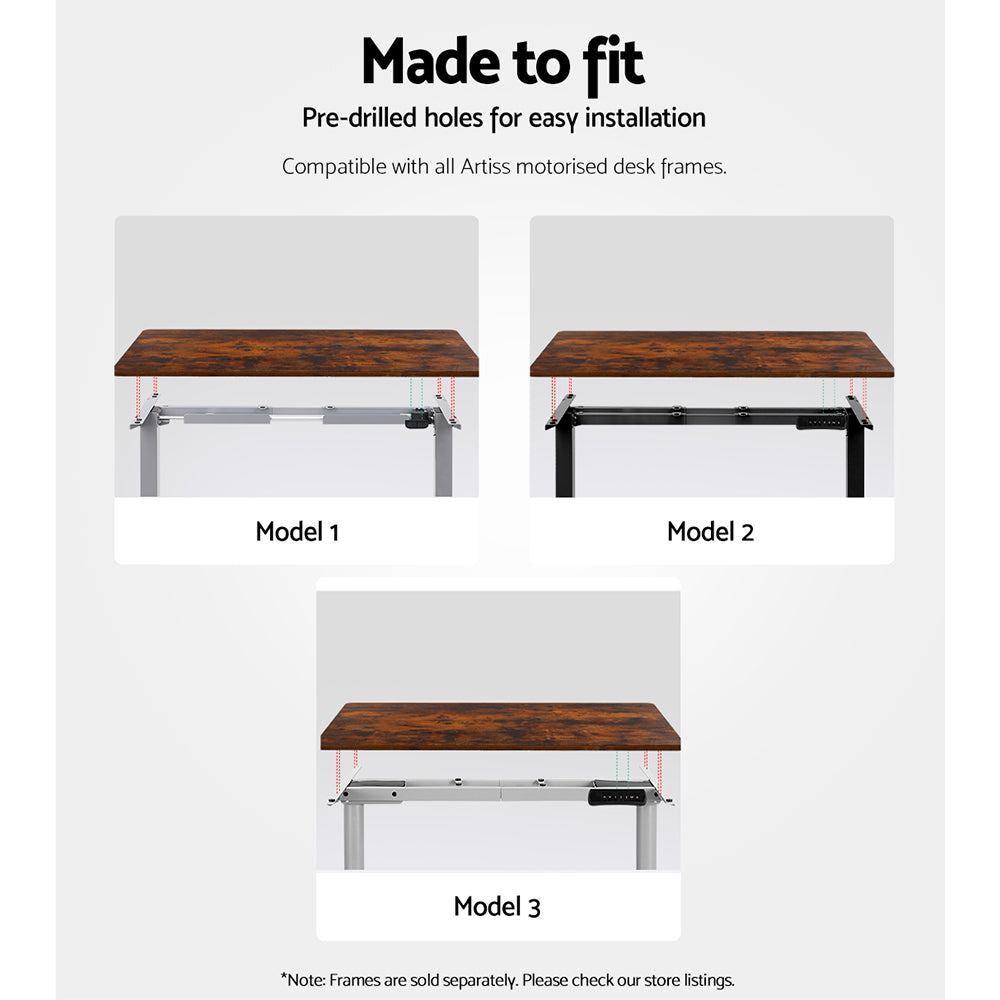 Marlook Standing Desk Top Rustic Brown 140CM