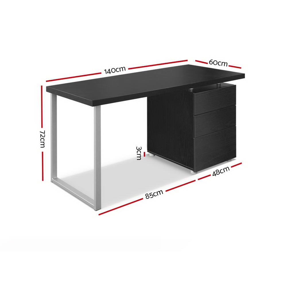 Marlook Computer Desk Drawer Black 140CM