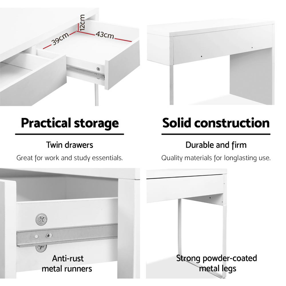 Marlook Computer Desk Drawer White