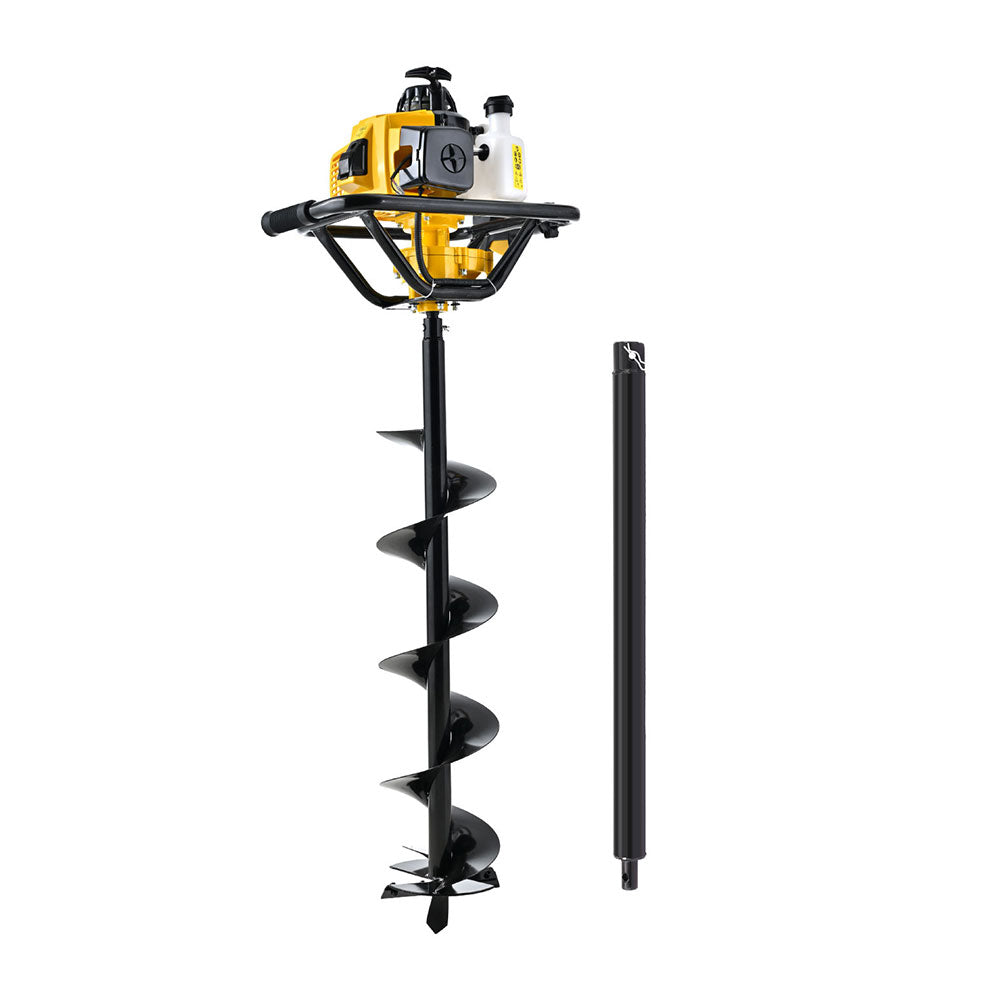 Marlook 82CC Post Hole Digger 200mm Petrol Drill Auger Extension Bits