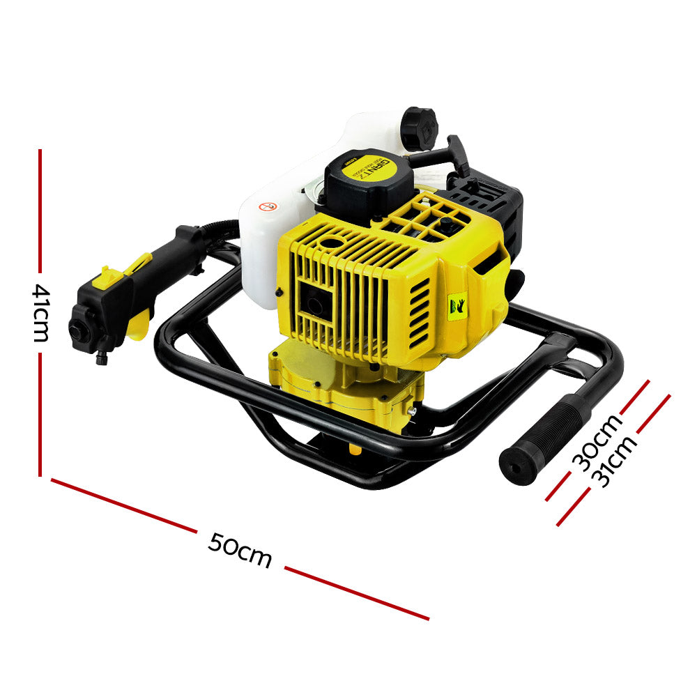 Marlook 92CC Post Hole Digger Motor Only Petrol Engine Yellow