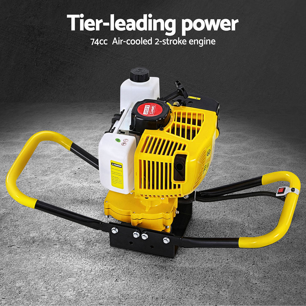 Marlook 74CC Post Hole Digger 200mm Petrol Drill Auger Extension Bits