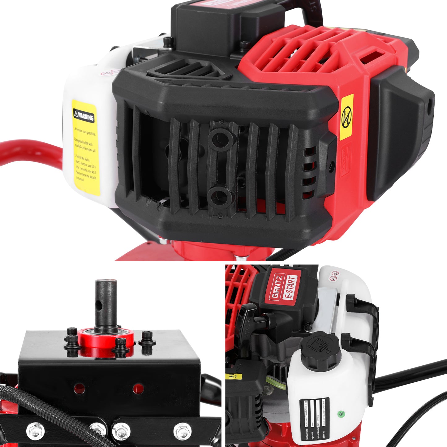 Marlook 65CC Post Hole Digger Motor Only Petrol Engine Red