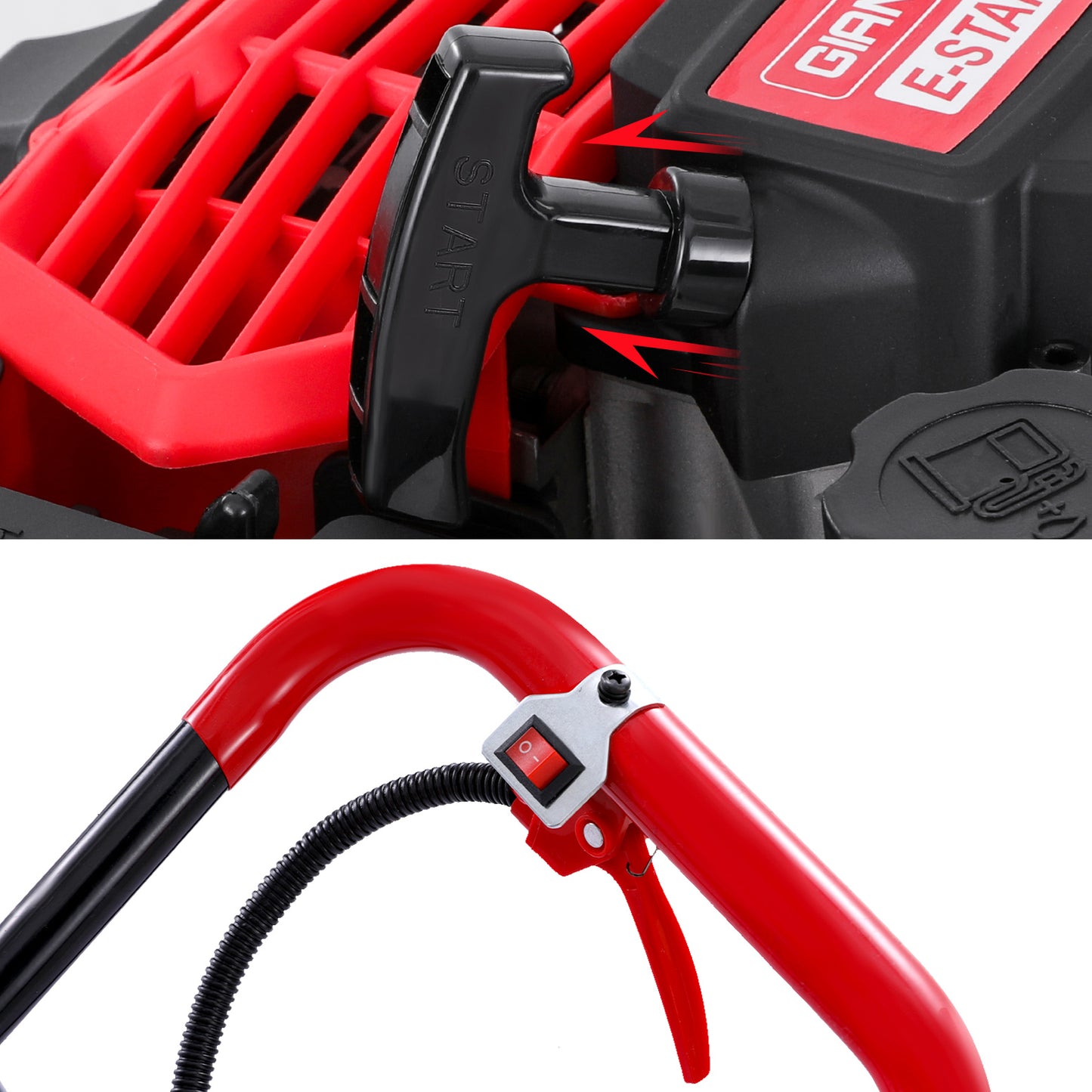 Marlook 65CC Post Hole Digger Motor Only Petrol Engine Red