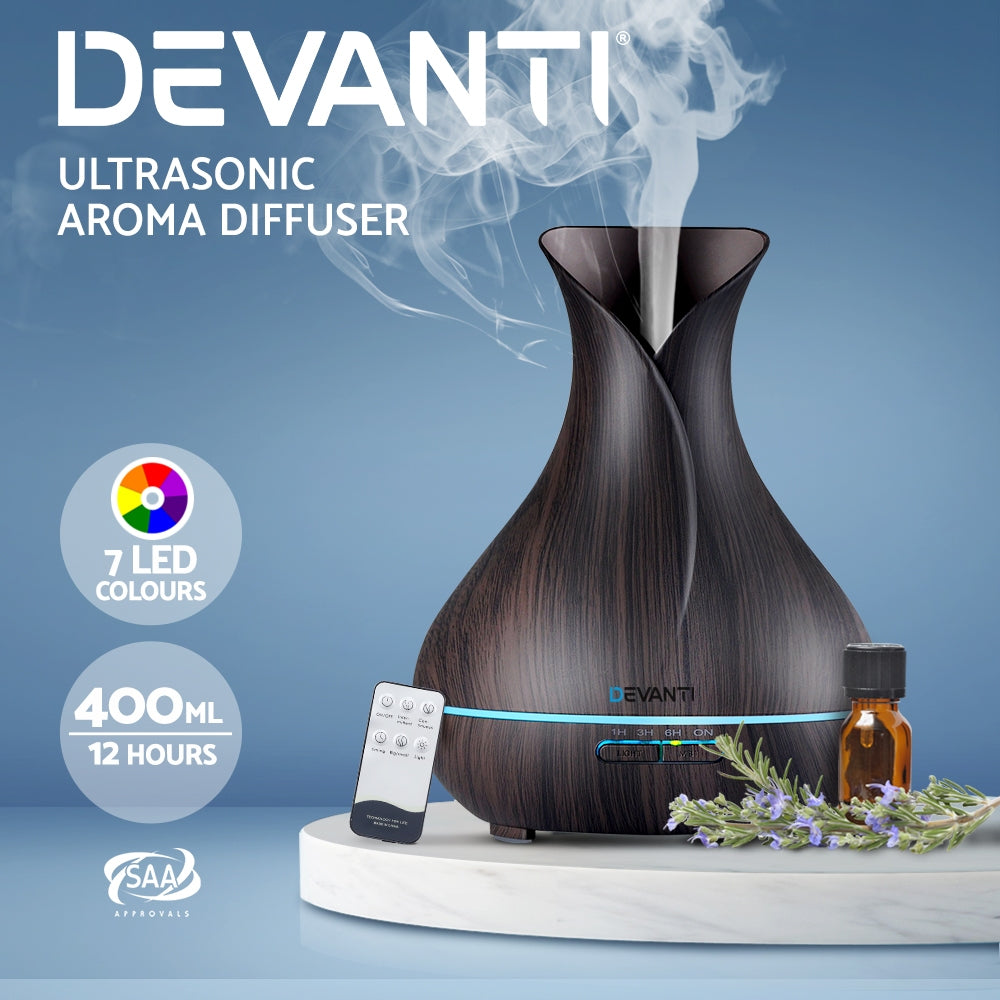 Marlook Aroma Diffuser Aromatherapy Dark Wood 400ml