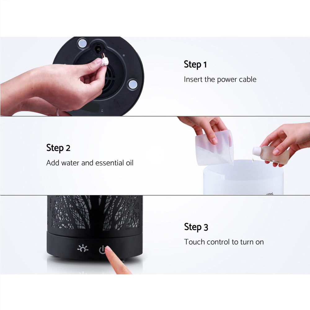 Marlook Aroma Diffuser Aromatherapy Black 160ml