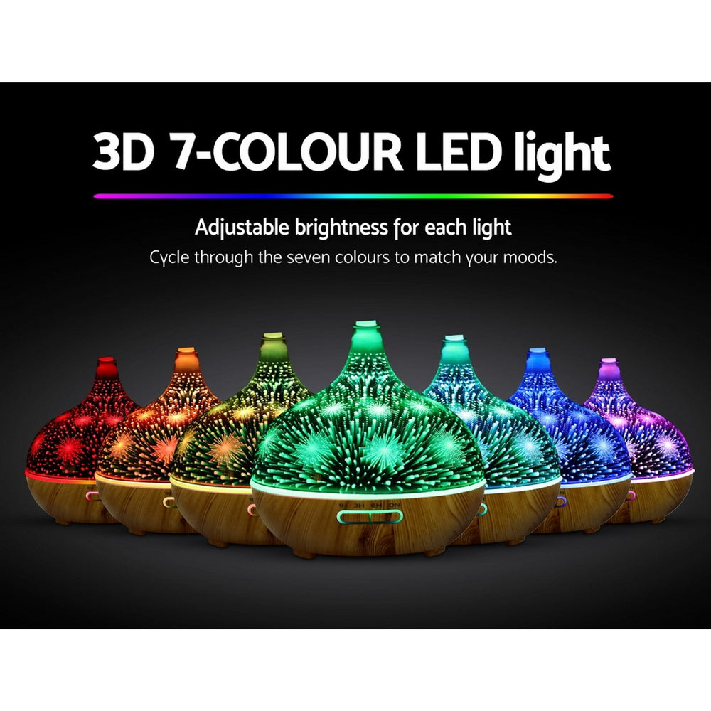 Marlook Aroma Diffuser Aromatherapy 3D Glass 400ml