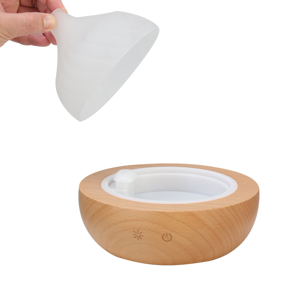 Marlook Aroma Aromatherapy Diffuser LED Oil Ultrasonic Air Humidifier Glass Wood