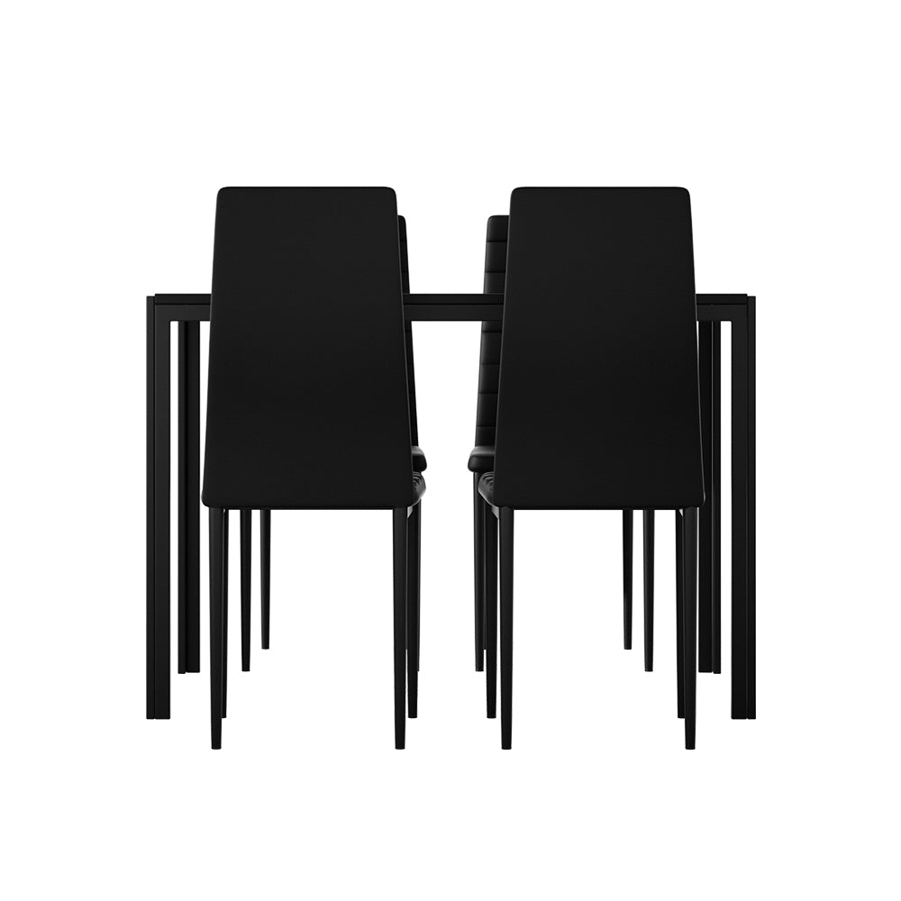 Marlook Dining Chairs and Table Dining Set 4 Chair Set Of 5 Black