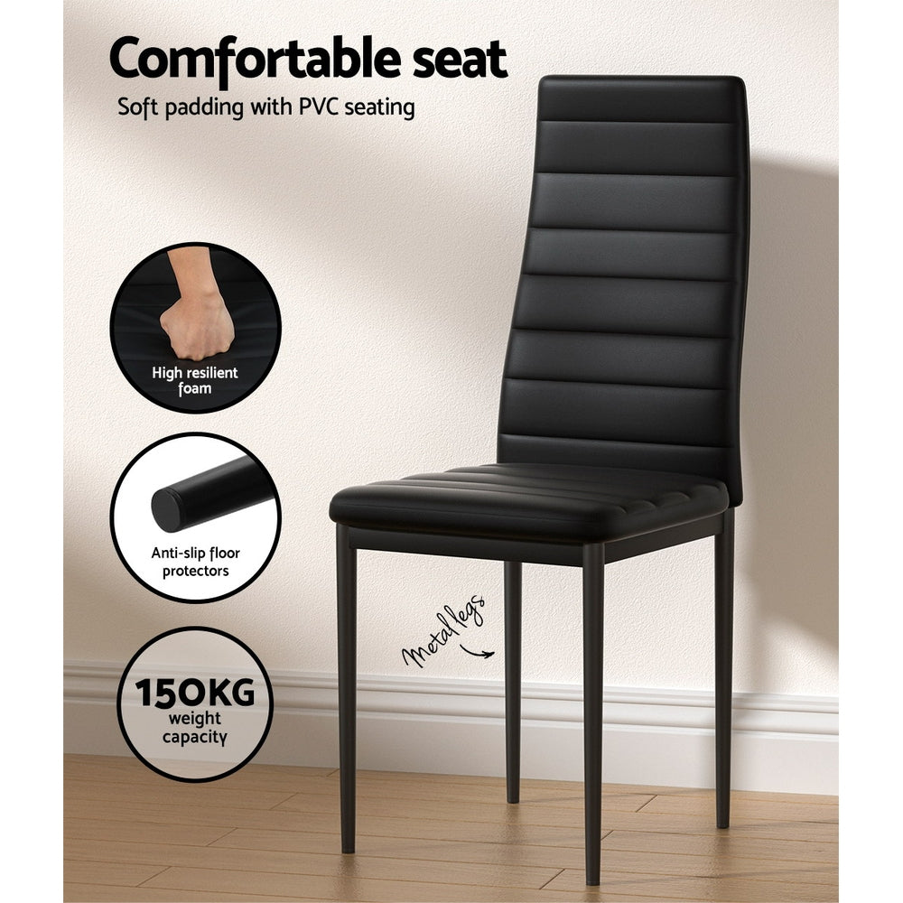 Marlook Dining Chairs and Table Dining Set 4 Chair Set Of 5 Black
