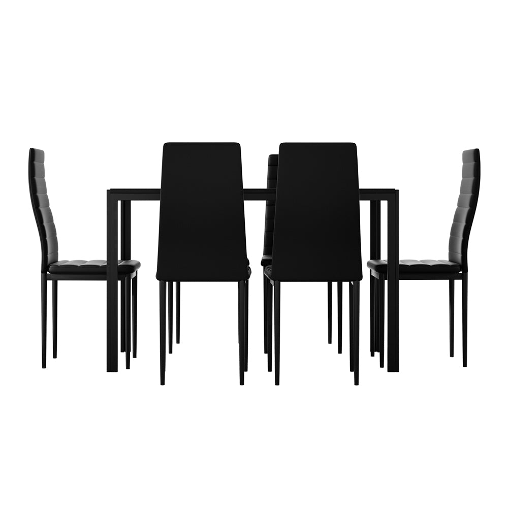 Marlook Dining Chairs and Table Dining Set 6 Chair Set Of 7 Black