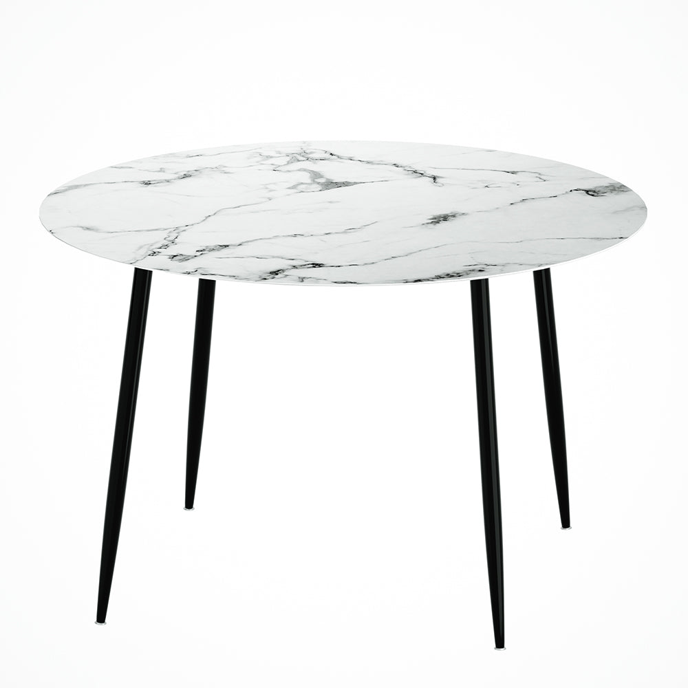 Marlook Dining Table Round Marble Effect 110CM