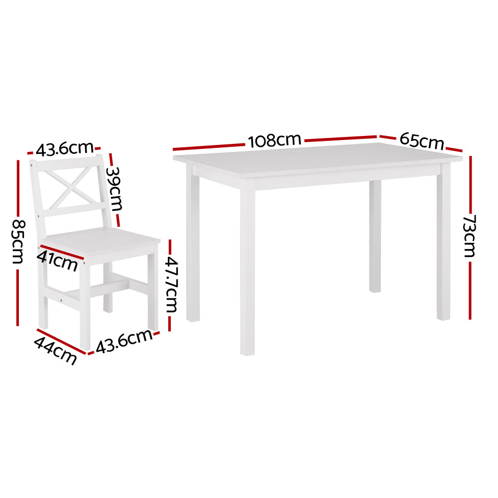 Marlook Dining Chairs and Table Dining Set 4 Cafe Chairs Set Of 5 4 Seater White