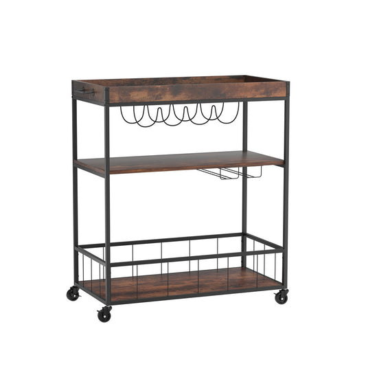 Marlook Kitchen Island Rolling Serving Cart