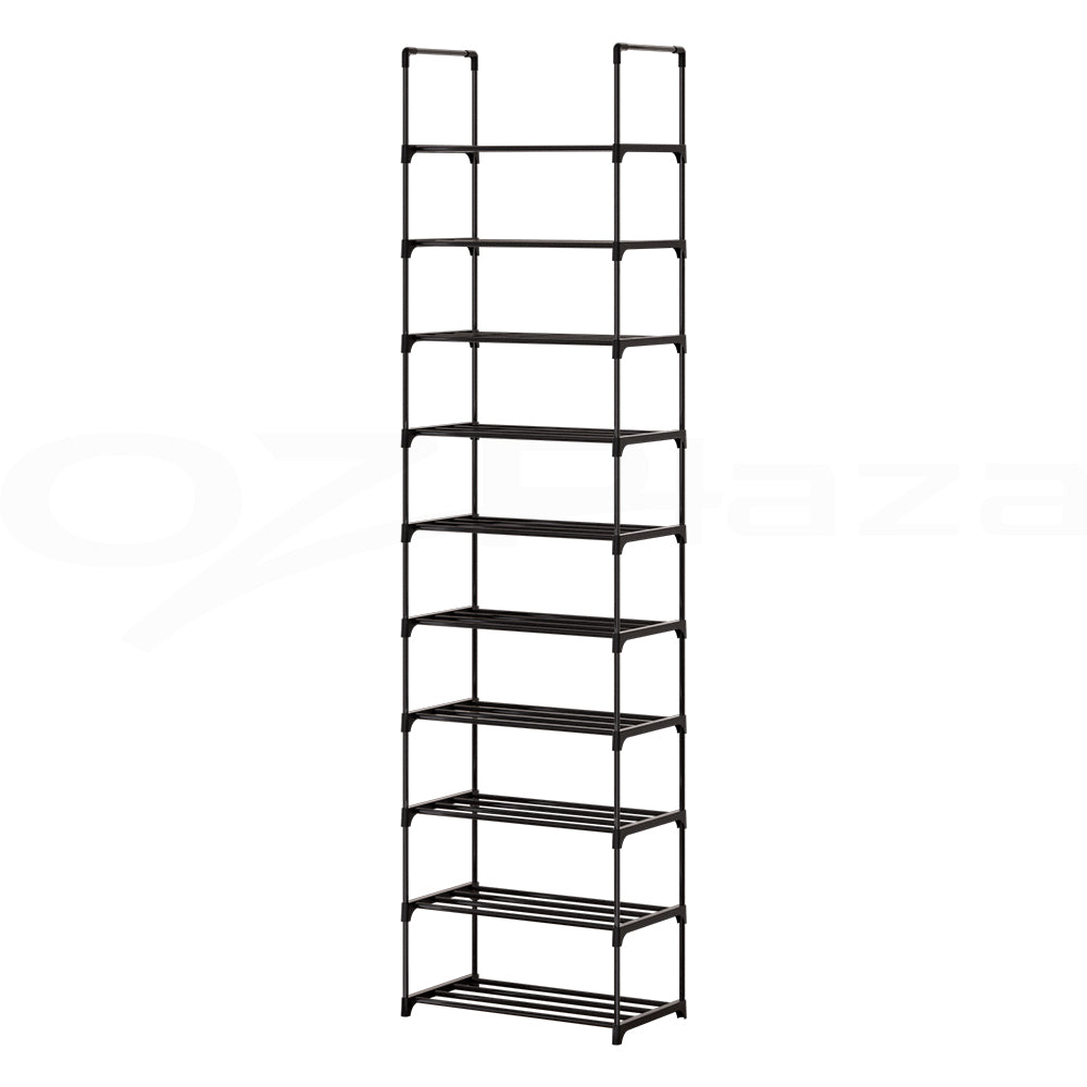 Marlook Shoe Rack DIY Stackable 10-tier Black Dunn