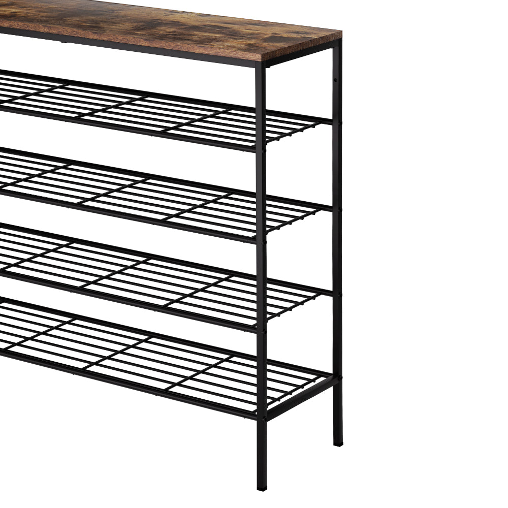Marlook Shoe Rack 5-tier 25 Pairs Walnut Bob