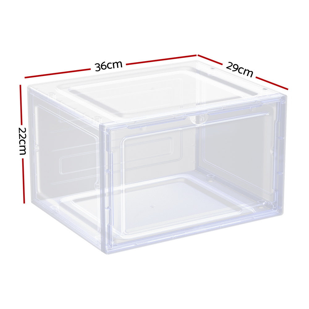 Marlook Shoe Box Rack DIY Set of 2 Stackable Magnetic Door