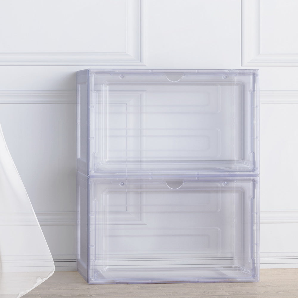 Marlook Shoe Box Rack DIY Set of 2 Stackable Magnetic Door