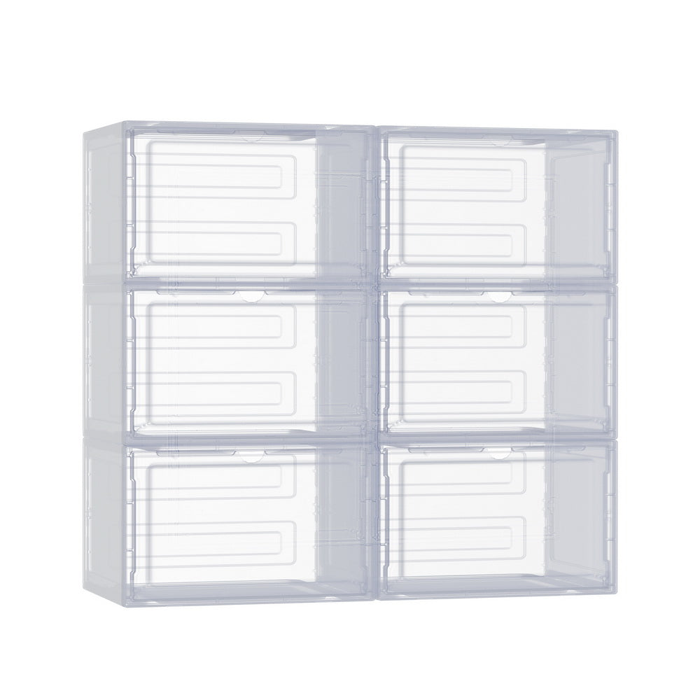 Marlook Shoe Box DIY Set of 6 Stackable Magnetic Door