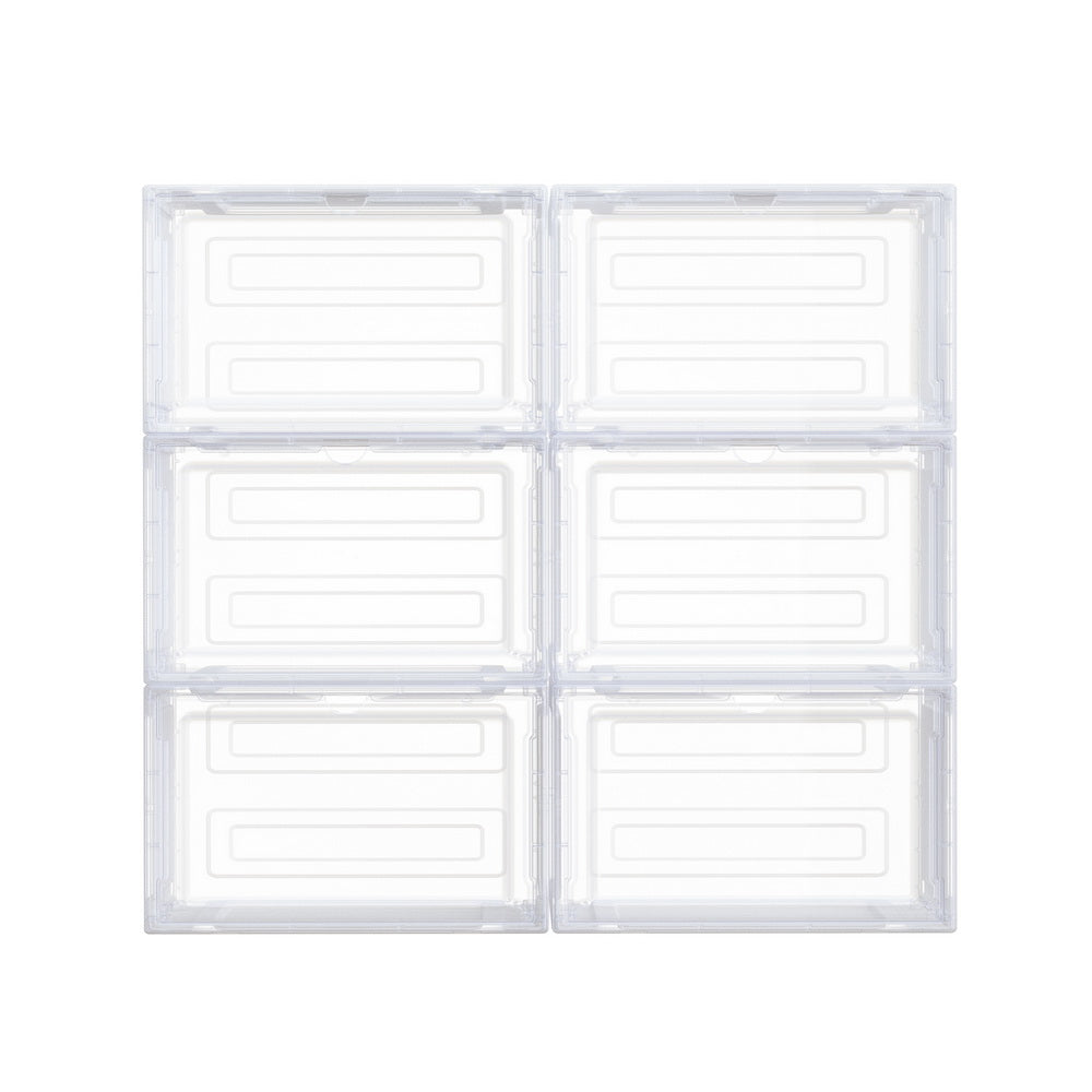 Marlook Shoe Box DIY Set of 6 Stackable Magnetic Door