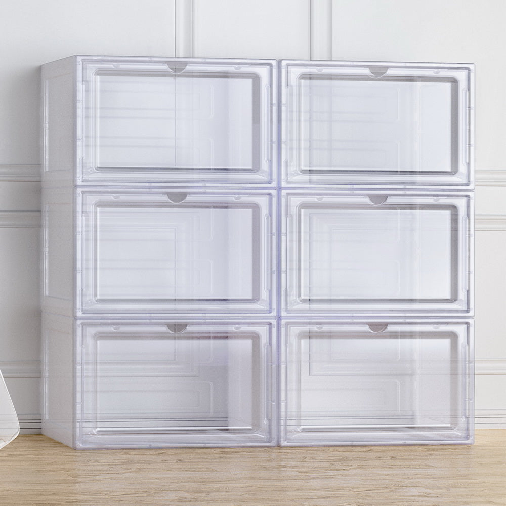 Marlook Shoe Box DIY Set of 6 Stackable Magnetic Door