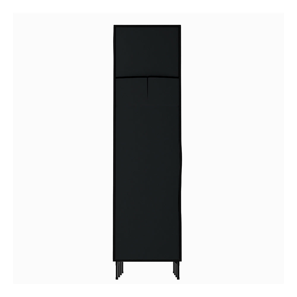 Marlook Large Portable Clothes Closet Wardrobe with Shelf Black