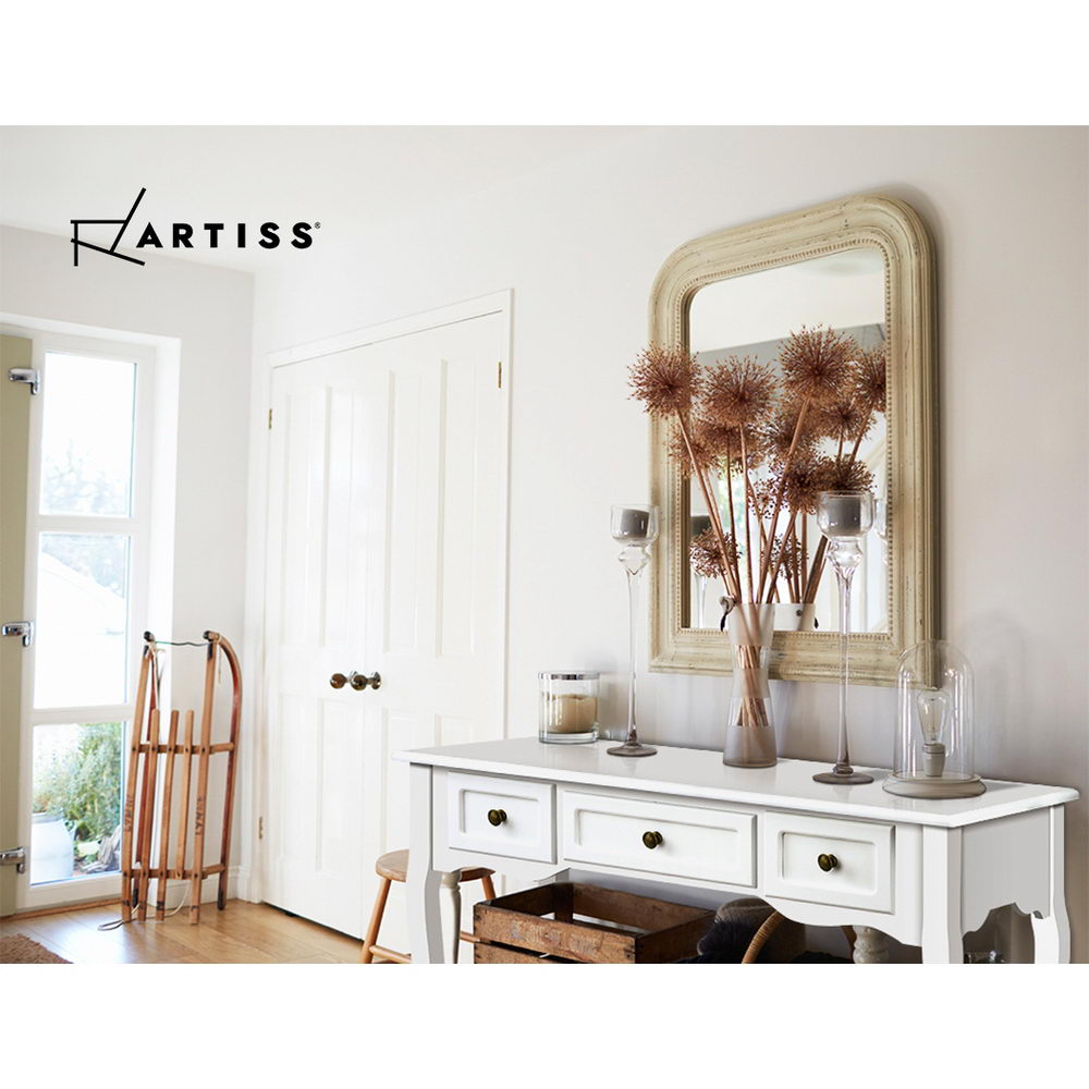 Marlook Console Table 3 Drawers White Hamptons