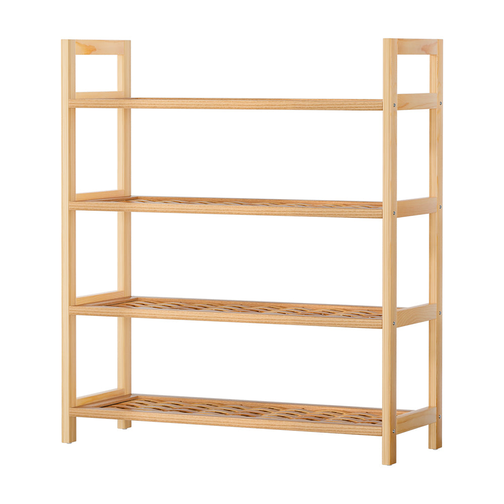 Marlook 4-tier Shoe Rack 12 Pairs Shoe Storage Weaved Shelves