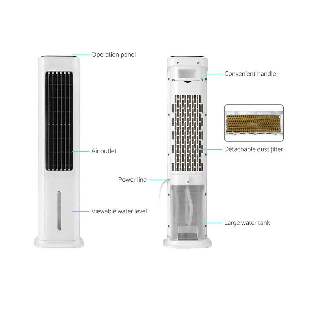 Marlook Tower Evaporative Air Cooler Conditioner Portable Cool Fan Humidifier 6L
