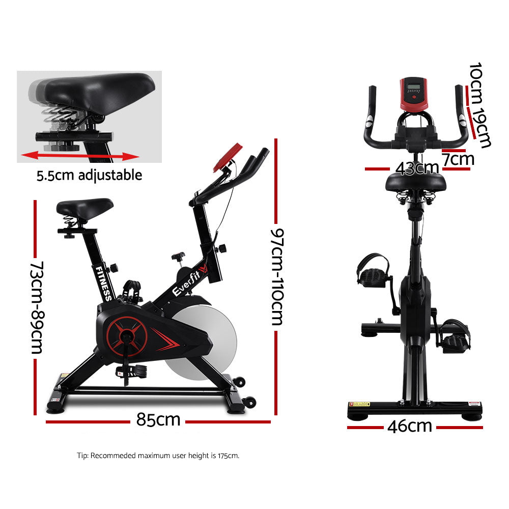 Marlook Spin Bike Exercise Bike Flywheel Cycling Home Gym Fitness Adjustable