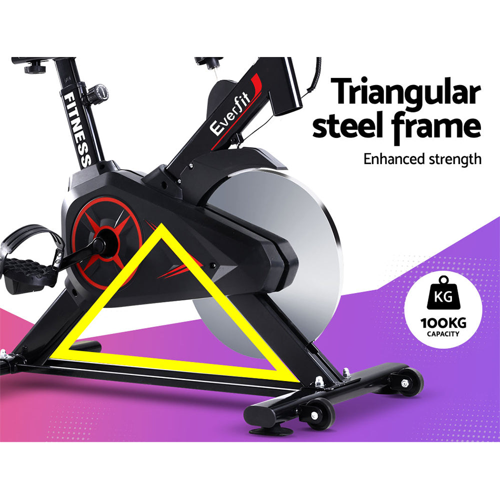 Marlook Spin Bike Exercise Bike Flywheel Cycling Home Gym Fitness Adjustable