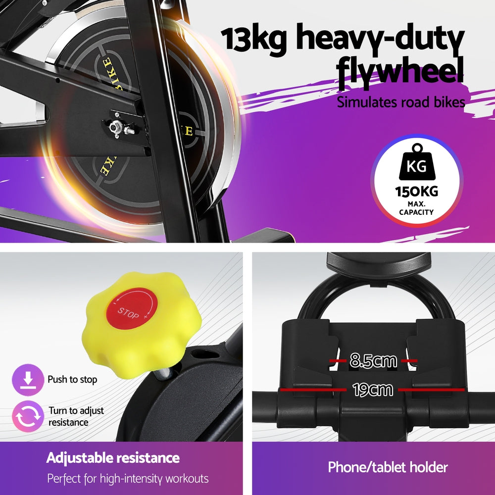 Marlook Spin Bike Exercise Bike Cardio Gym Bluetooth APP Connectable