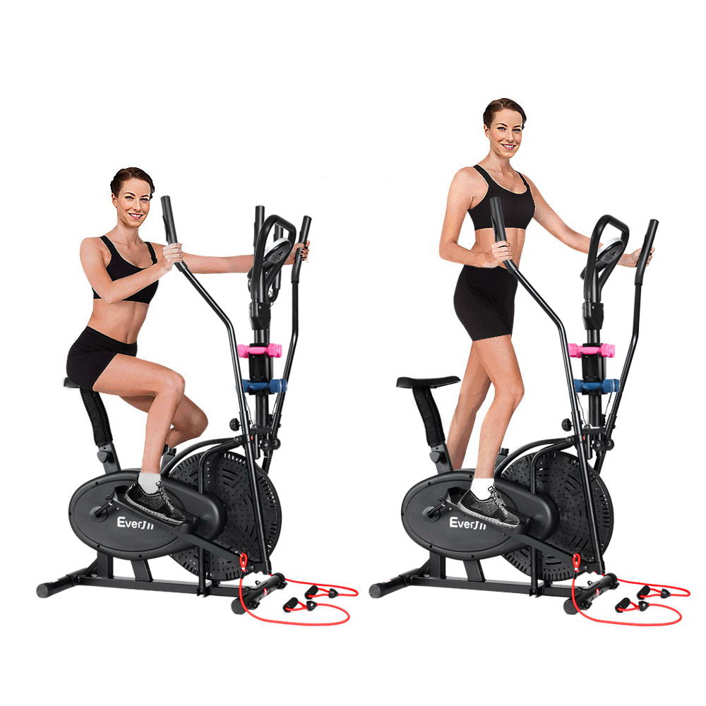 Marlook Exercise Bike 6 in 1 Elliptical Cross Trainer Home Gym Indoor Cardio