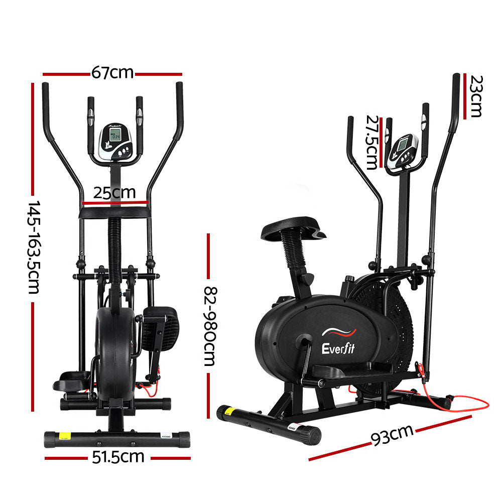 Marlook Exercise Bike 5 in 1 Elliptical Cross Trainer Home Gym Indoor Cardio