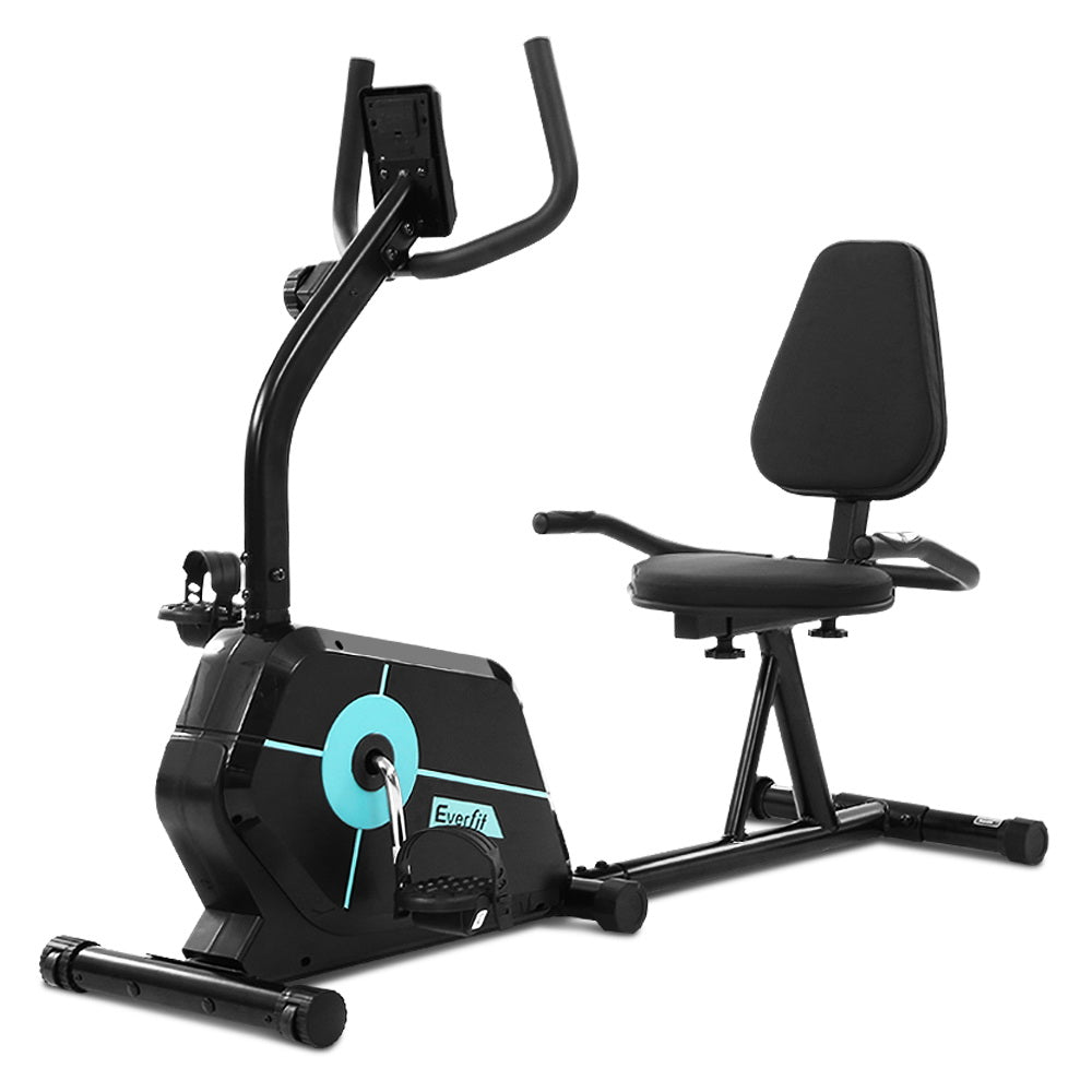 Marlook Exercise Bike Magnetic Recumbent Indoor Cycling Home Gym Cardio 120kg