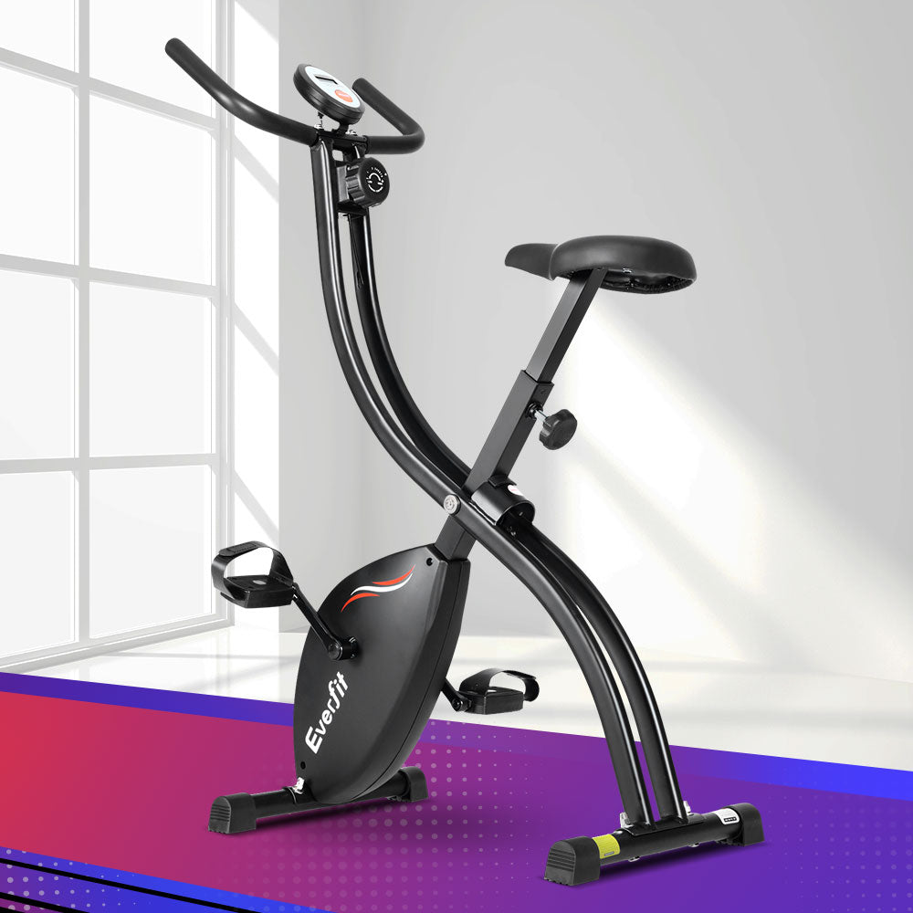 Marlook Folding Exercise Bike Magnetic X-Bike Bicycle Indoor Cycling Cardio
