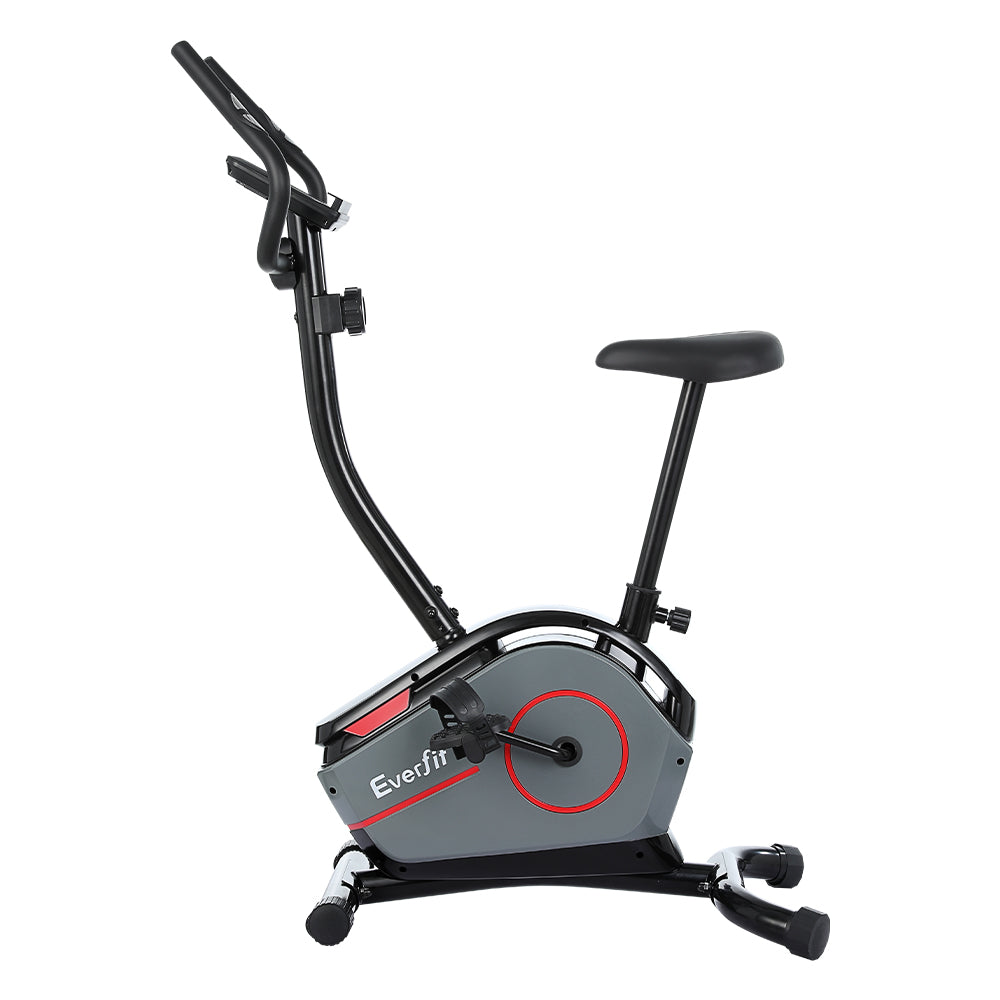 Marlook Magnetic Exercise Bike 8 Levels Upright Bike Fitness Home Gym Cardio