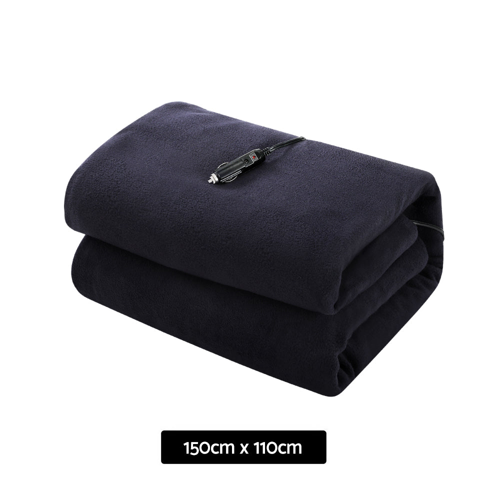 Marlook Electric Heated Blanket Car Truck Throw Rug Travel Camping 12V DC Aut