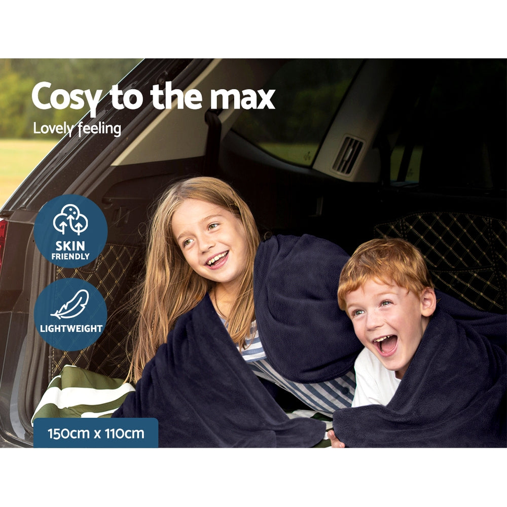 Marlook Electric Heated Blanket Car Truck Throw Rug Travel Camping 12V DC Aut