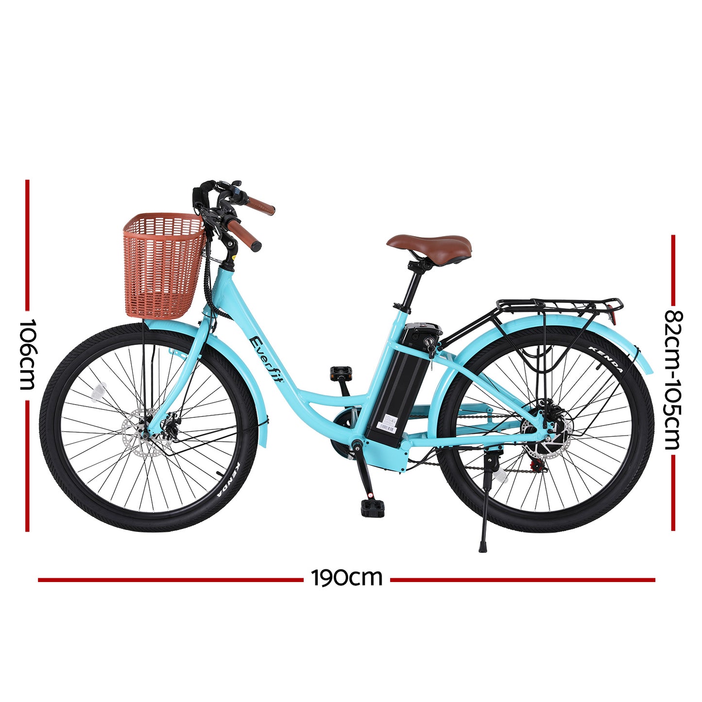 Marlook 26" Electric Bike City Bicycle eBike e-Bike Commuter w/ Battery BL