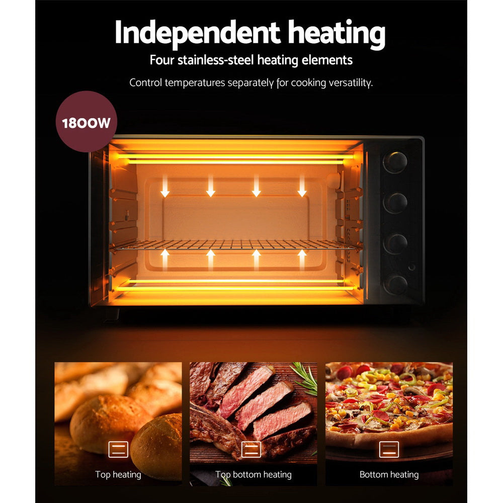 Marlook 45L Convection Oven Electric Fryer Ovens 1800W