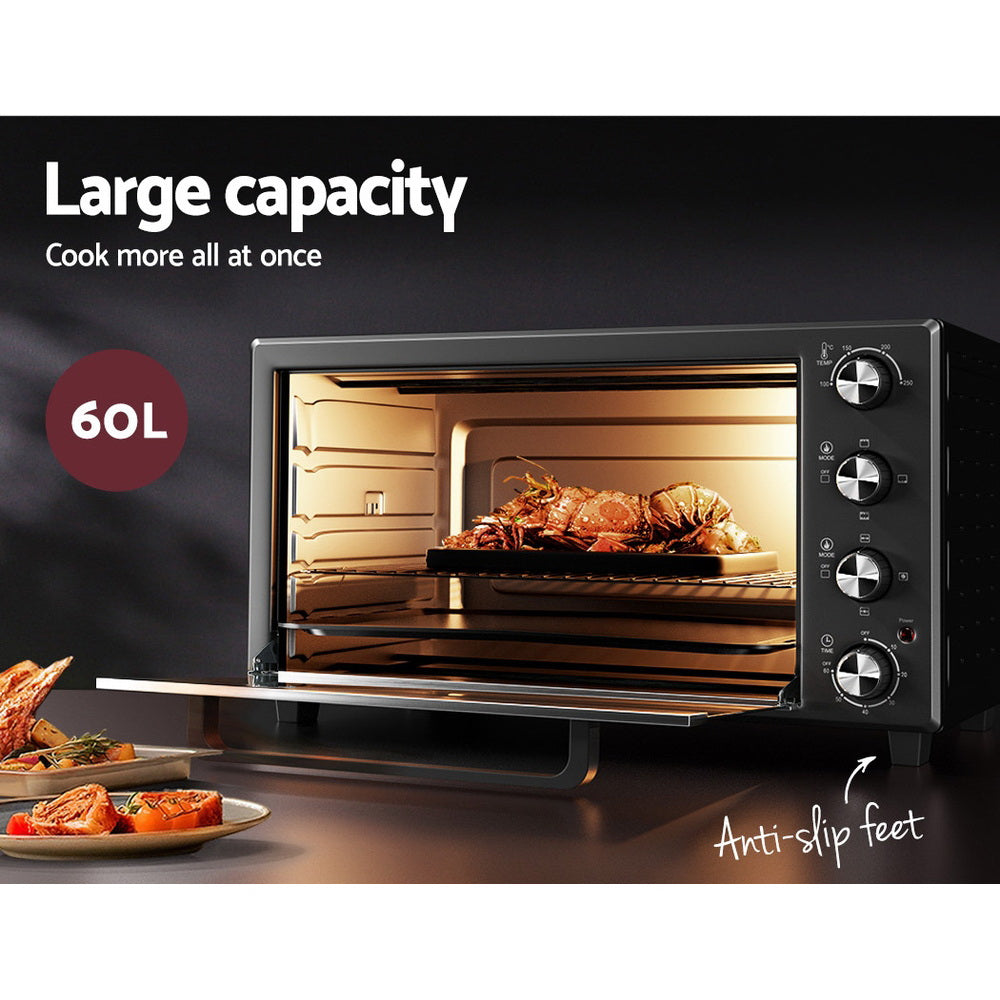 Marlook 60L Convection Oven Electric Fryer Ovens 2000W