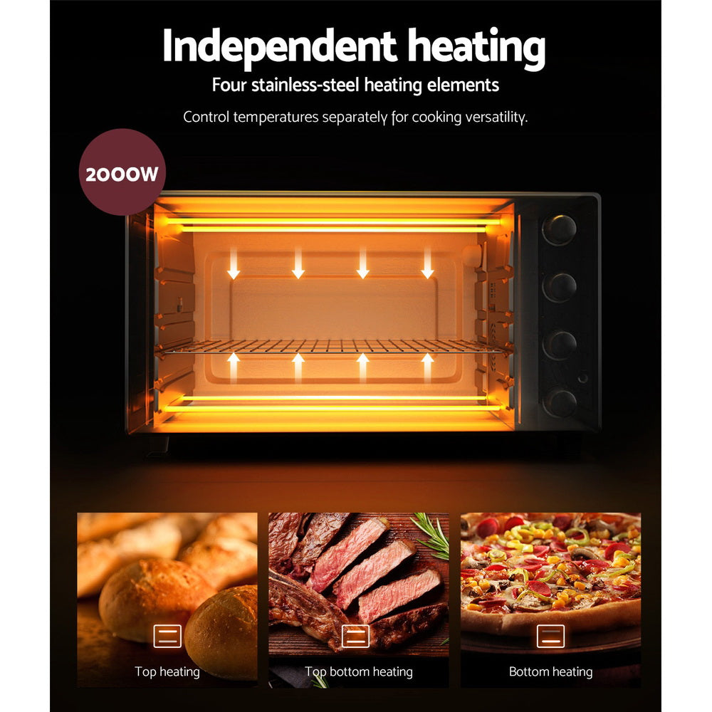 Marlook 60L Convection Oven Electric Fryer Ovens 2000W