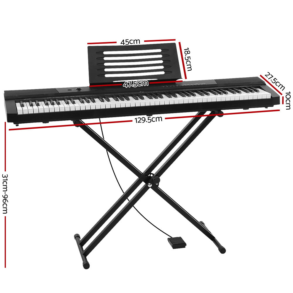 Marlook 88 Keys Electronic Piano Keyboard Digital Electric w/ Stand Sustain Pedal